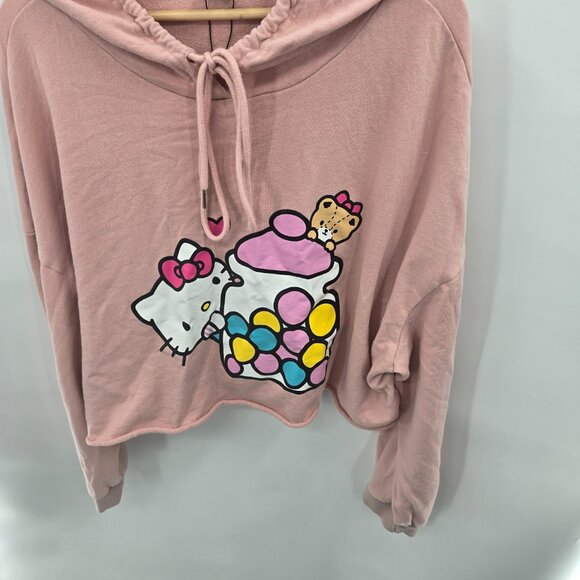 Hello Kitty X Shein 2021 Pink Cropped 100% Cotton Sweatshirt Size 3x - Picture 5 of 13